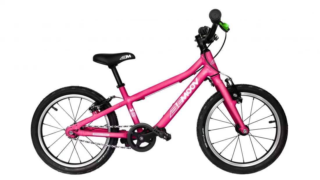 Vélo d'enfant BEMOOV 16 pouces rose dolce vita très léger et optimisé pour un apprentissage parfait du vélo