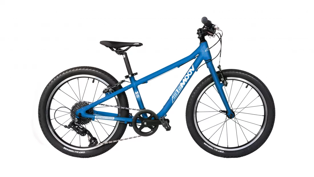 Vélo d'enfant BEMOOV 20 pouces bleu galactic très léger et optimisé pour que l'enfant devienne un expert du vélo